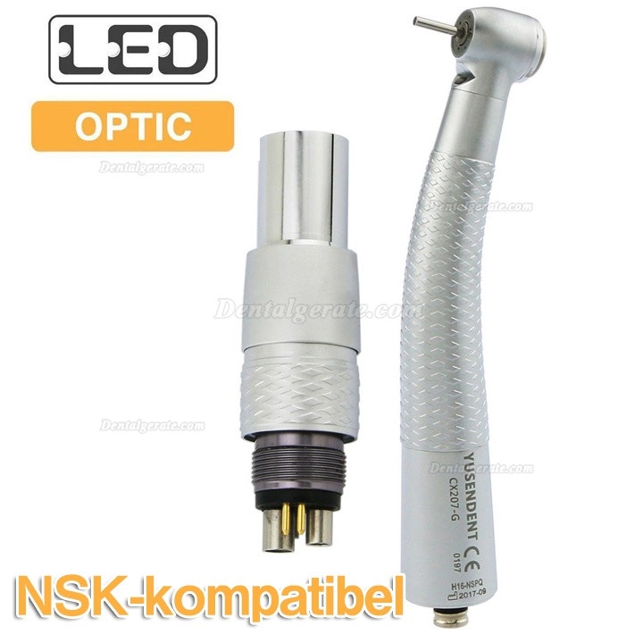 YUSENDENT CX207-GN-PQ LED Glasfaser Handst&uuml;ck + NSK Machlite/Phatelus Schnellkupplung